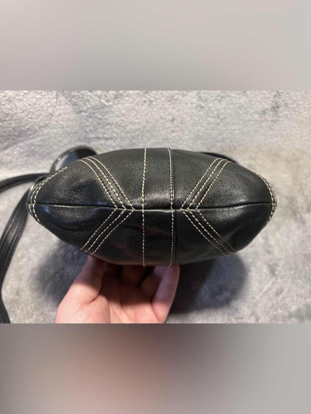 Coach Soho Black Leather Tassel Crossbody Hobo - Picture 8 of 11